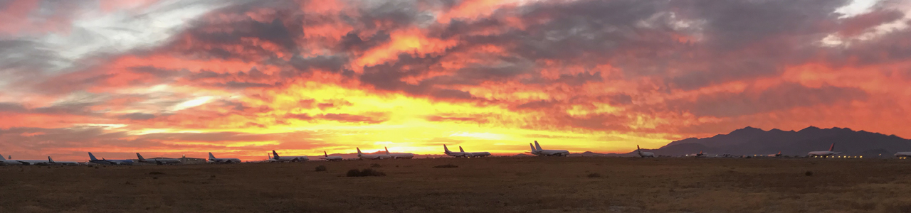 Beautiful sunrise at the Phoenix-Goodyear Airport (GYR)