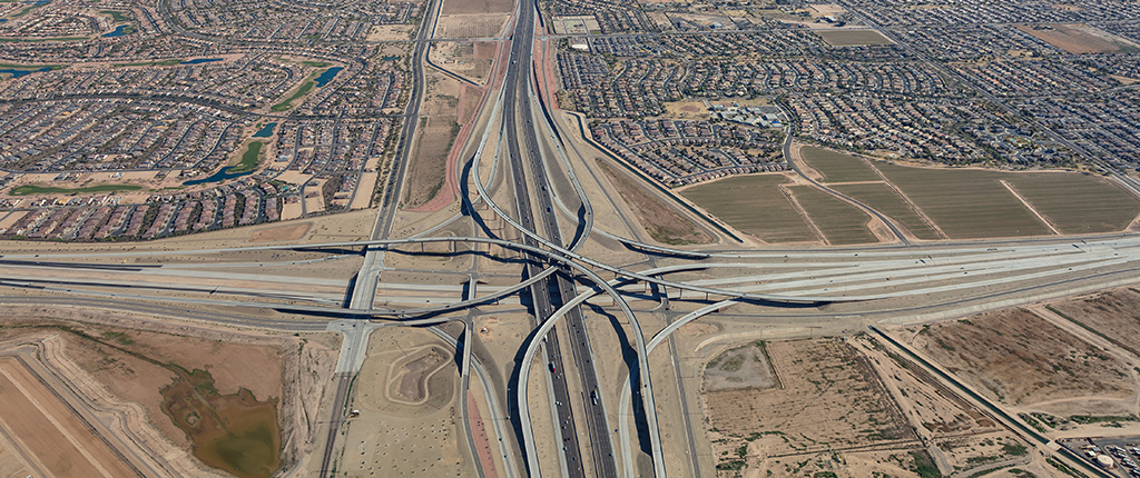 Freeway stack at Loop 303 in Goodyear, Arizona