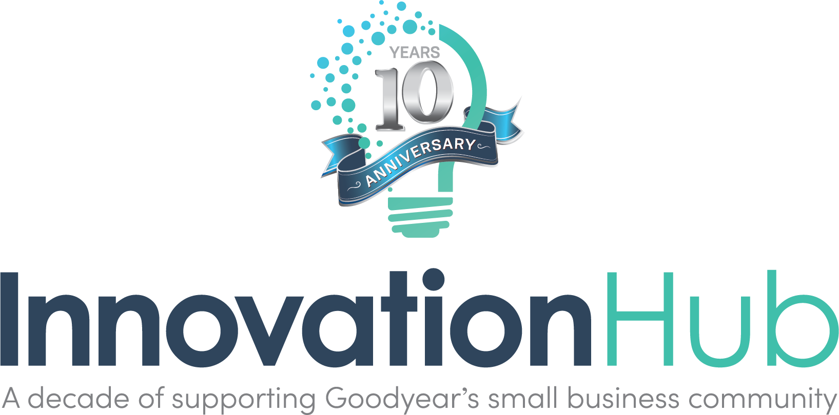 InnovationHub 10 Year Anniversary. A Decade of Supporting Goodyear's Small Business Community.