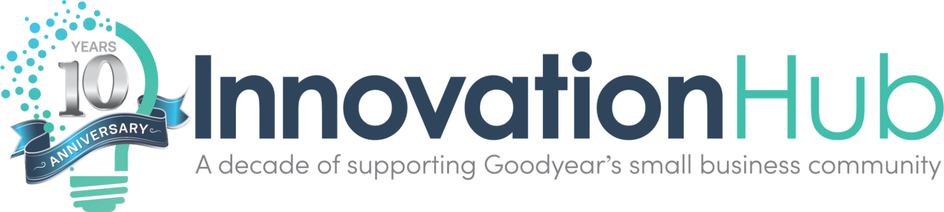 InnovationHub 10 Year Anniversary. A Decade of Supporting Goodyear's Small Business Community.